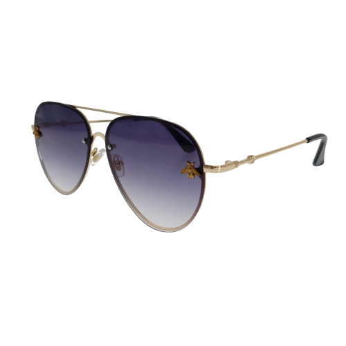 Newbee Fashion Real Bamboo Arm Aviator Sunglasses - Oversized UV Protection Lenses For Men & Women